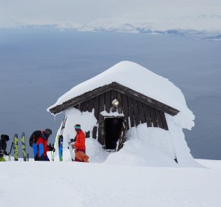 Arnøya Hütte auf dem Trolltinden