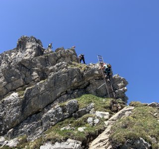 Hindelanger Klettersteig, Grat und Leiter