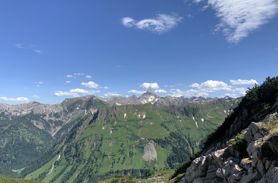 Panorama Allgäuer Alpen mit Hochvogel