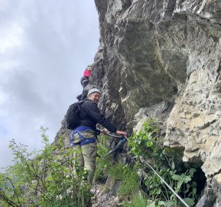 Ostrachtaler Klettersteig-quergang-klettersteig gehen