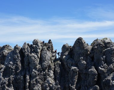 Mindelheimer Klettersteig, mehrere Felstürme