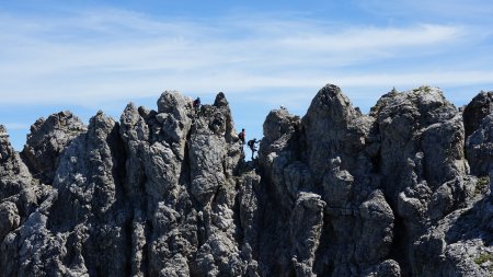 Mindelheimer Klettersteig, mehrere Felstürme