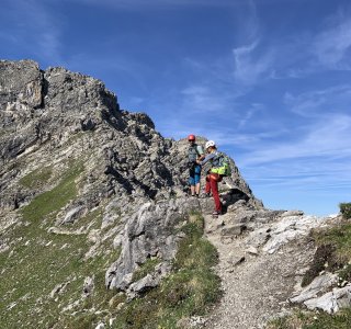 Mindelheimer Klettersteig, Wegstück auf dem Grat