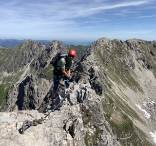 Mindelheimer Klettersteig, am Grat