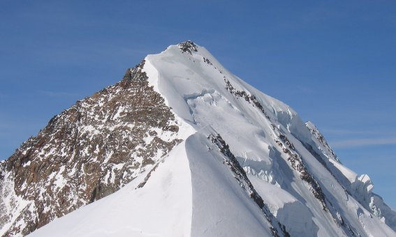 Lyskamm Ostgipfel vom Col Gnifetti