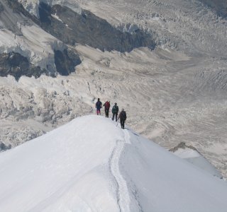 Abstieg Dufour mit Grenzgletscher
