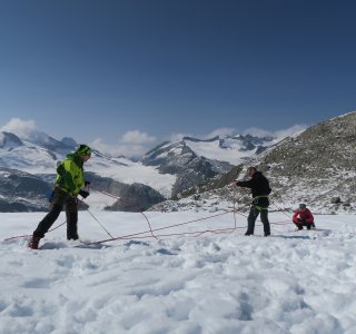 anseilen am gletscher-bergführer-kurs