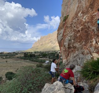 Klettern am Meer Sizilien