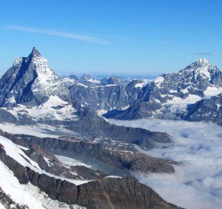 Matterhorn, sonne, wolken