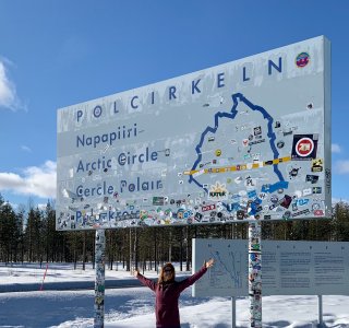 polarkreis hinweisschild, schweden