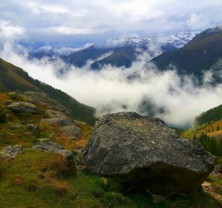 Alpenüberquerung, wandern, gipfel, wolkenimtal