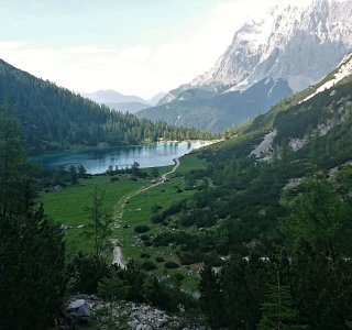 Bergsee, zugspitze, alpenüberquerung