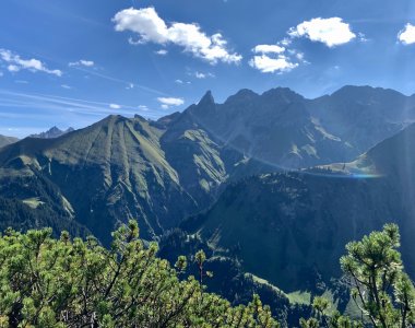 panoram allgäuer alpen, trettach