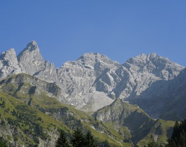 bergpanorama, trettach, mädelegabel