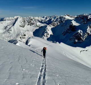 skispur, 1 person, allgäuer alpen