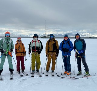 skitourengruppenbild, 6 personen