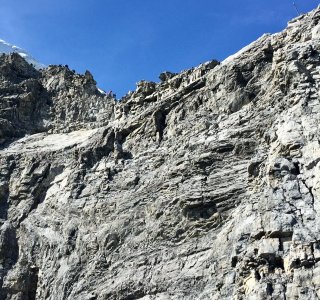 felsen, ortler hintergrat mittlerer teil, 3 bergsteiger