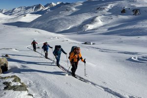 Heidelberger Hütte, Skitourenkurs, fimbatal zur breiten krone