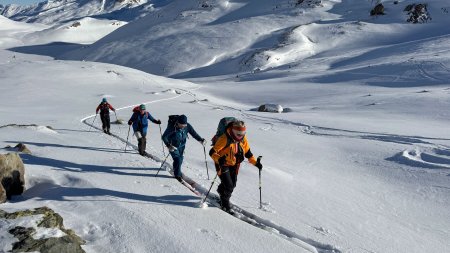 Heidelberger Hütte, Skitourenkurs, fimbatal zur breiten krone