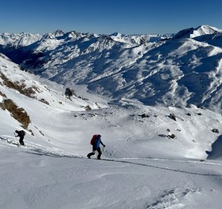 Heidelberger Hütte, Skitourenkurs, aufstieg zur lareinferner scharte