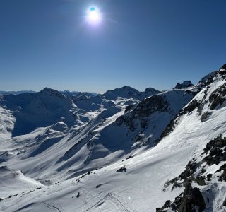 Heidelberger Hütte, Skitourenkurs, ausblick von ritzenjoch