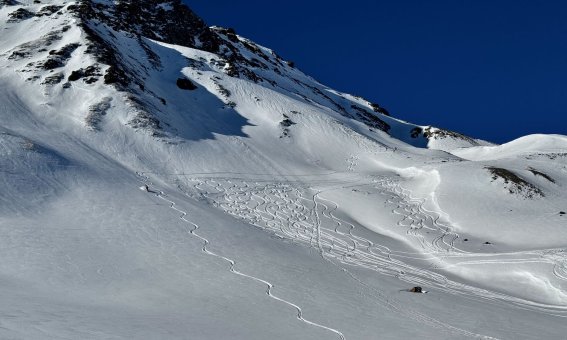 Silvretta, abfahrt zur heidelberger huette