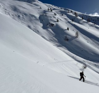 aufstieg zum col Sereina, planaval, aostatal