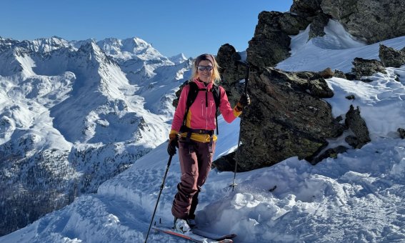 skitourengeherin, aostatal, gran paradiso, valgrisenche