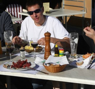 Lötschental, hotel edelweiss, speckplatte