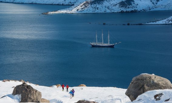 Ski & Sail Westgrönland, 3-master, bucht