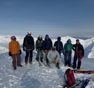 spitzbergen skitourengruppe, gipfel dautmannen