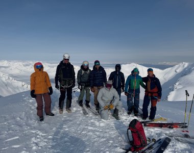 spitzbergen skitourengruppe, gipfel dautmannen