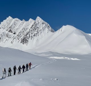 spitzbergen, gruppe skitour, aufstieg