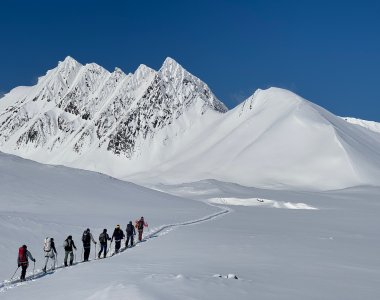 spitzbergen, gruppe skitour, aufstieg