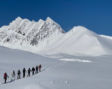 spitzbergen, gruppe skitour, aufstieg