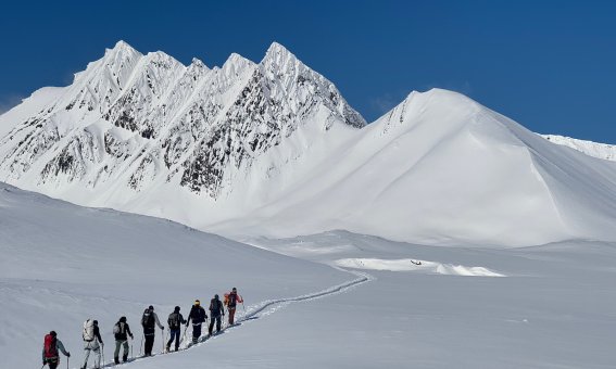 spitzbergen, gruppe skitour, aufstieg