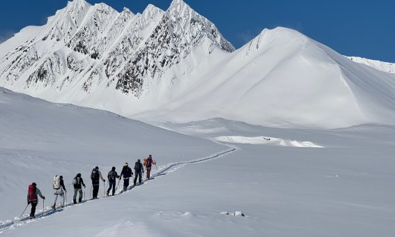 spitzbergen, gruppe skitour, aufstieg
