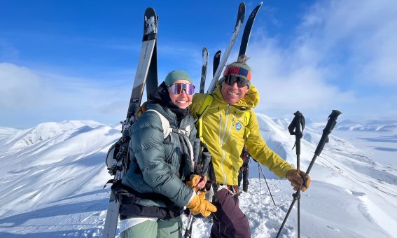 Dirk und Liene in Spitzbergen
