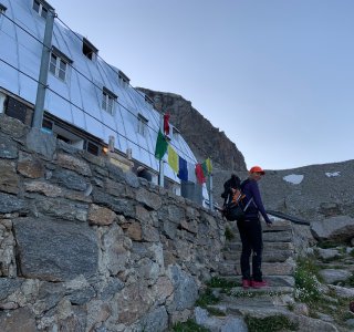 Rifugio Vittorio Emanuele II, bergsteigerin