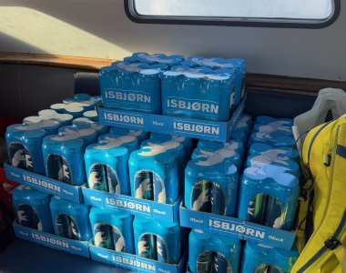 Ocean B Spitzbergen Biervorrat
