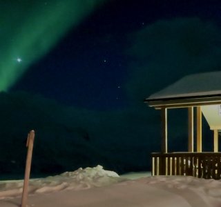 Lyngen 2020 Nordlichter über dem Lyngenfjord