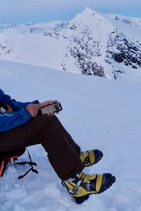 Lyngen 2020 nach 3900 hm und 13 Std. am Storhaugen, 2:30 Uhr
