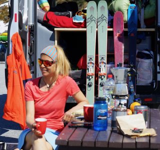 Lyngen 2020 auf der Rückreise, Skitour Geirangerfjord