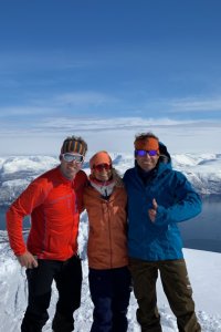 Lyngen 2020 Gipfelbild mit Georg