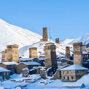 Skitouren Mestia, Georgien, Wehrtürme