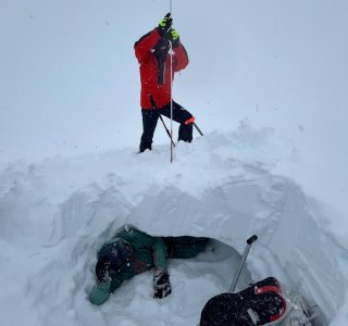 skitourenkurs, silvretta, heidelberger hütte, sondieren