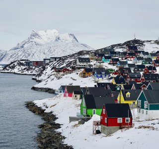 The iconic colorful houses of Nuuk