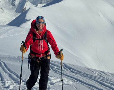 Svalbard 26, moni beim aufstieg im st. jonsfjorden