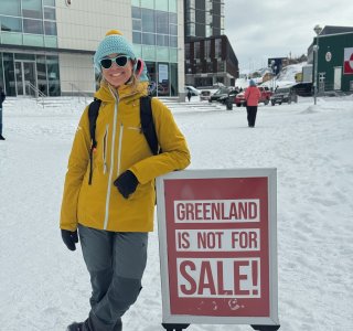 Maia in Nuuk 2026, Greenland is not for SALE!
