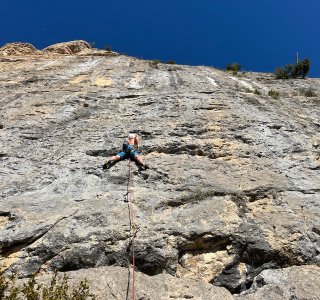 Kletterkurs Orpierre, Sektor Le Belleric, Monkey beach